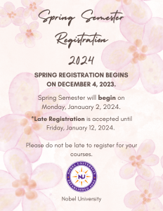 Spring Registration 2024