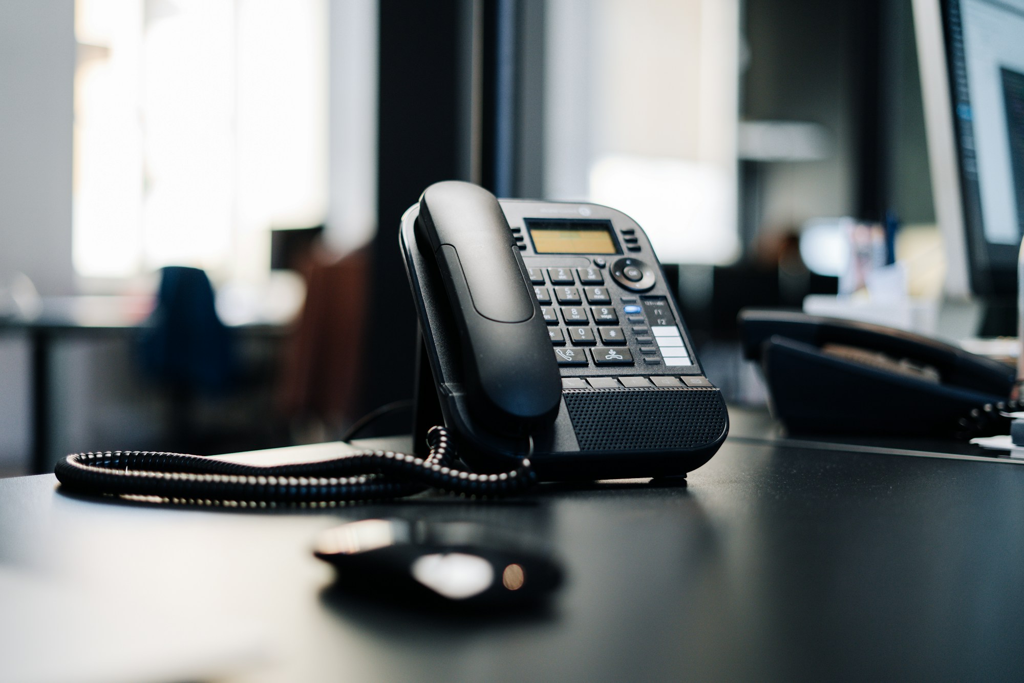 Office phone on desk