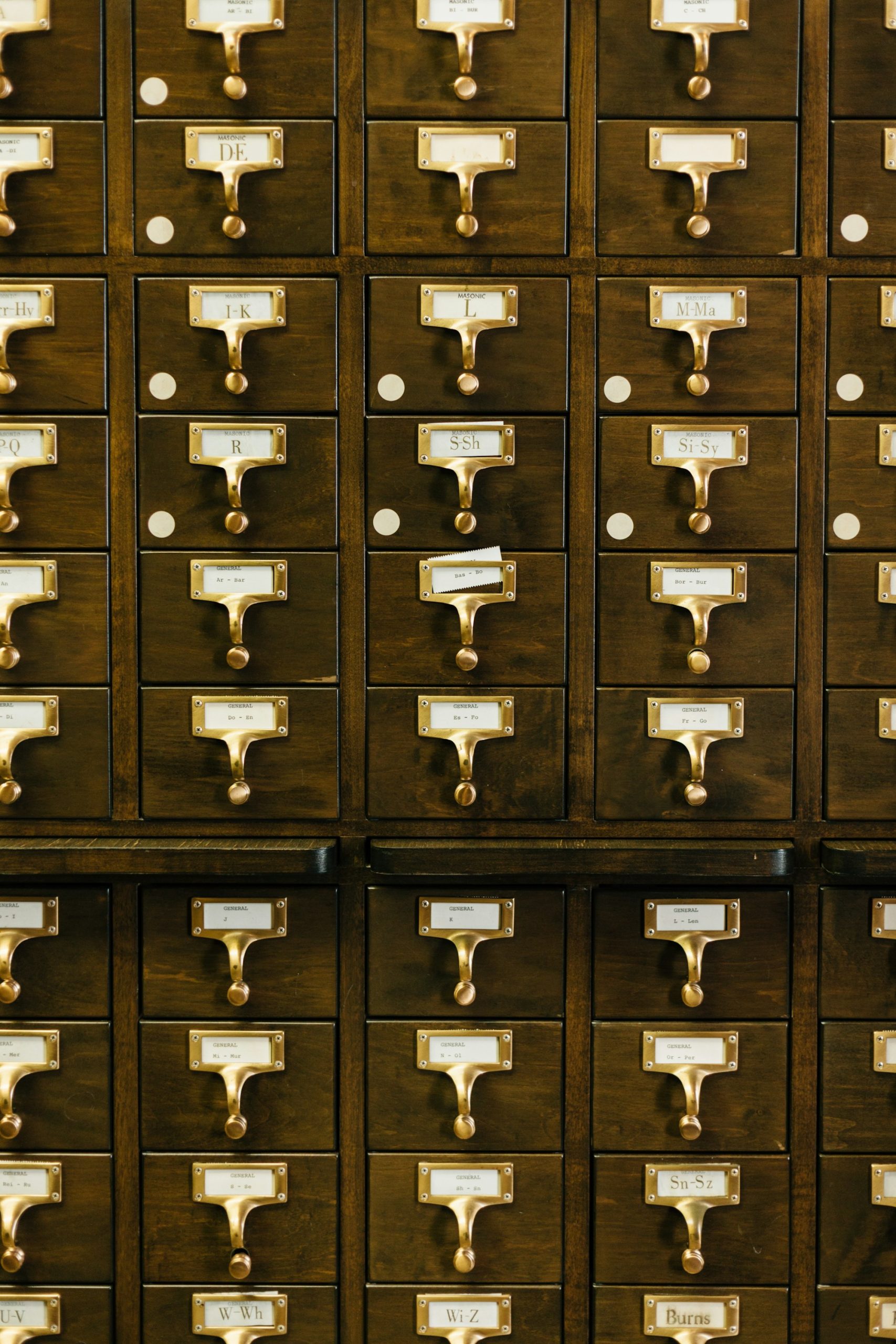 Library card catalog